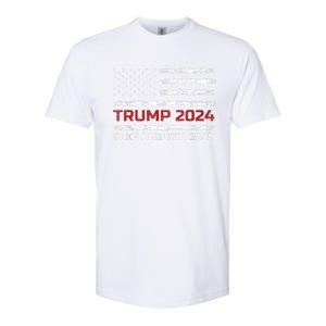 Trump 2024 Take America Back Election Patriotic Flag Softstyle CVC T-Shirt