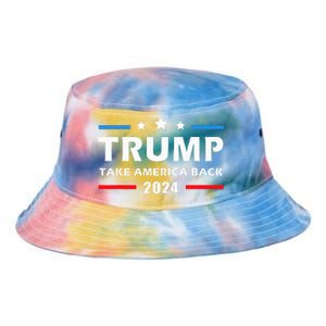 Trump 2024 Take America Back Election Patriotic Second Term Tie Dye Newport Bucket Hat