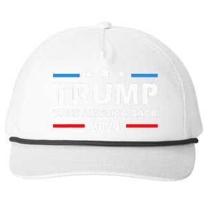 Trump 2024 Take America Back Election Patriotic Second Term Snapback Five-Panel Rope Hat