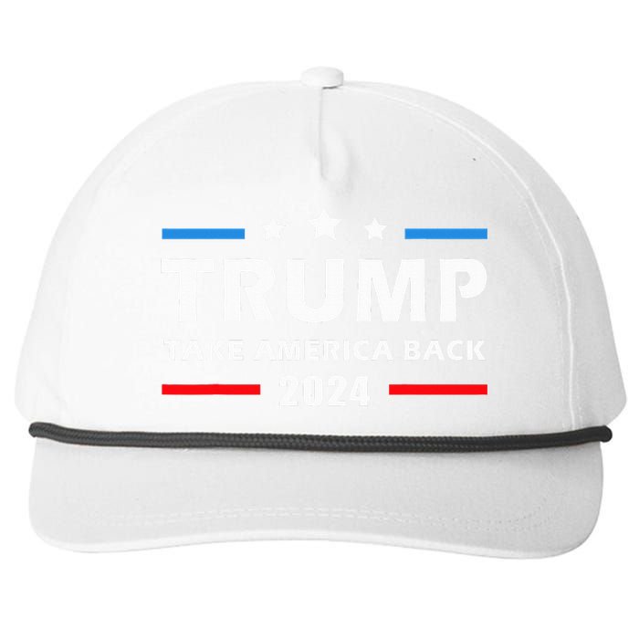 Trump 2024 Take America Back Election Patriotic Second Term Snapback Five-Panel Rope Hat