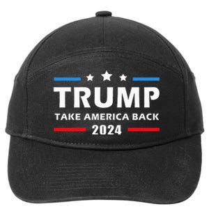 Trump 2024 Take America Back Election Patriotic Second Term 7-Panel Snapback Hat