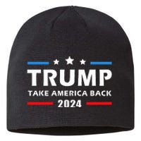 Trump 2024 Take America Back Election Patriotic Second Term Sustainable Beanie