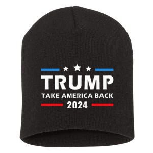 Trump 2024 Take America Back Election Patriotic Second Term Short Acrylic Beanie