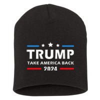 Trump 2024 Take America Back Election Patriotic Second Term Short Acrylic Beanie