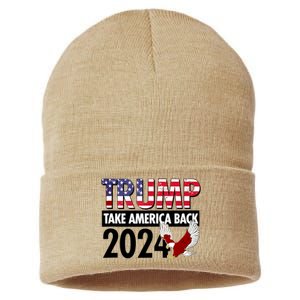 Trump 2024 Take America Back Women Trump 2024 Tank Top Sustainable Knit Beanie