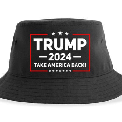 Trump 2024 Take America Back Sustainable Bucket Hat