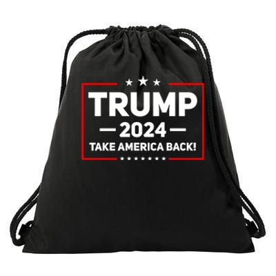 Trump 2024 Take America Back Drawstring Bag