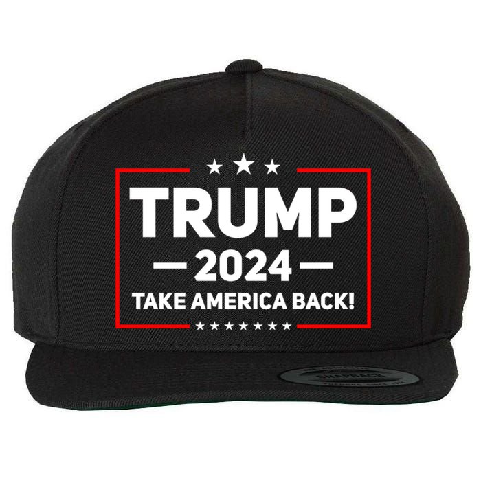 Trump 2024 Take America Back Wool Snapback Cap