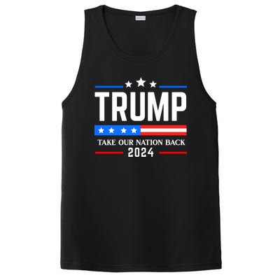 Trump 2024 Take Our Nation Back PosiCharge Competitor Tank