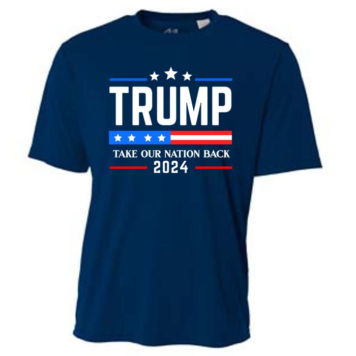 Trump 2024 Take Our Nation Back Cooling Performance Crew T-Shirt