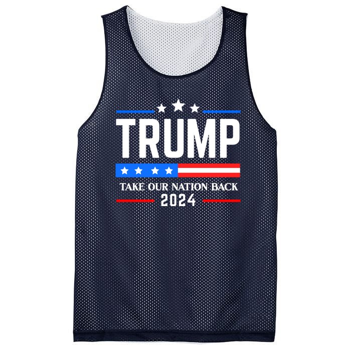 Trump 2024 Take Our Nation Back Mesh Reversible Basketball Jersey Tank