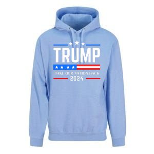 Trump 2024 Take Our Nation Back Unisex Surf Hoodie