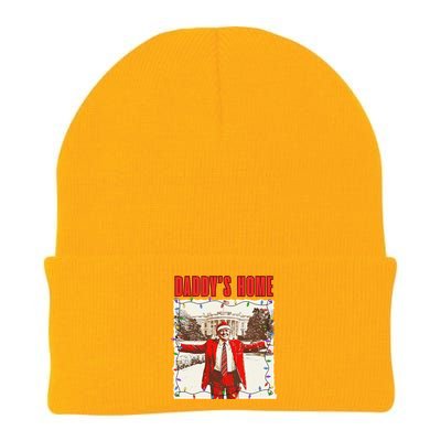 Trump 2024 Take America Back DaddyS Home Trump Christmas Knit Cap Winter Beanie