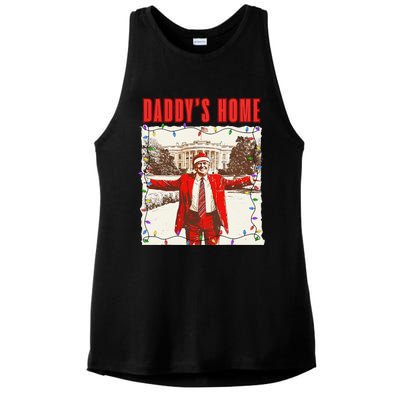 Trump 2024 Take America Back DaddyS Home Trump Christmas Ladies PosiCharge Tri-Blend Wicking Tank