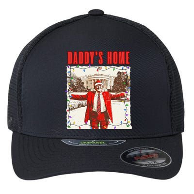 Trump 2024 Take America Back DaddyS Home Trump Christmas Flexfit Unipanel Trucker Cap