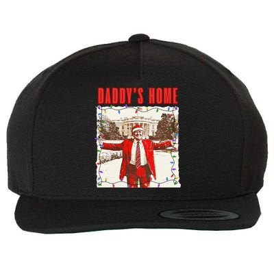 Trump 2024 Take America Back DaddyS Home Trump Christmas Wool Snapback Cap