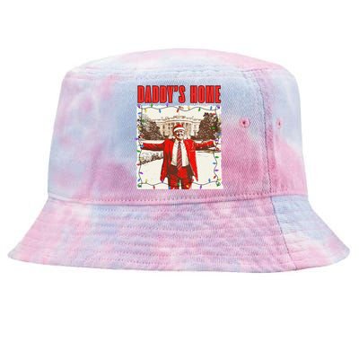 Trump 2024 Take America Back DaddyS Home Trump Christmas Tie-Dyed Bucket Hat