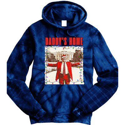 Trump 2024 Take America Back DaddyS Home Trump Christmas Tie Dye Hoodie