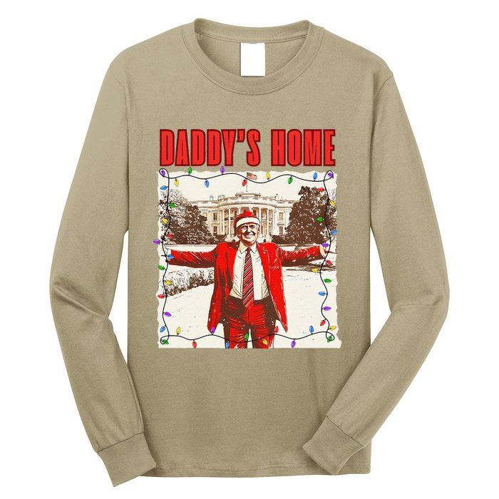 Trump 2024 Take America Back DaddyS Home Trump Christmas Long Sleeve Shirt