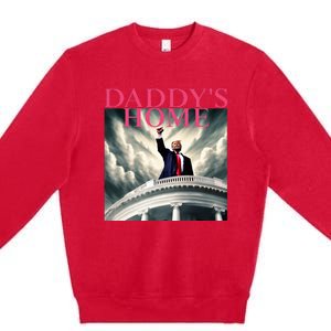 Trump 2024 Take America Back DaddyS Home Trump 2024 Premium Crewneck Sweatshirt