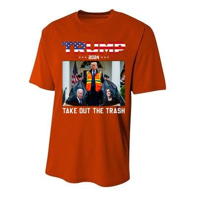 Trump 2024 Take Out The Trash Performance Sprint T-Shirt