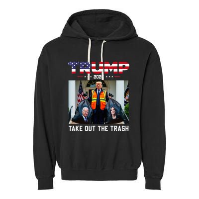 Trump 2024 Take Out The Trash Garment-Dyed Fleece Hoodie