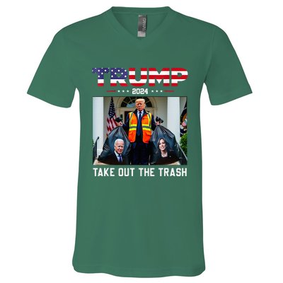 Trump 2024 Take Out The Trash V-Neck T-Shirt