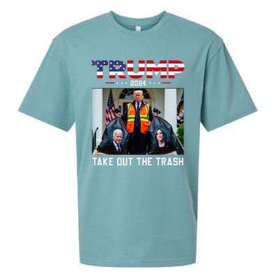 Trump 2024 Take Out The Trash Sueded Cloud Jersey T-Shirt