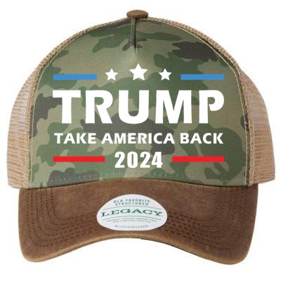Trump 2024 Take America Back Election Patriotic Second Term Legacy Tie Dye Trucker Hat