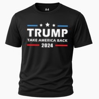 Trump 2024 Take America Back Election Patriotic Second Term Cooling Performance Crew T-Shirt