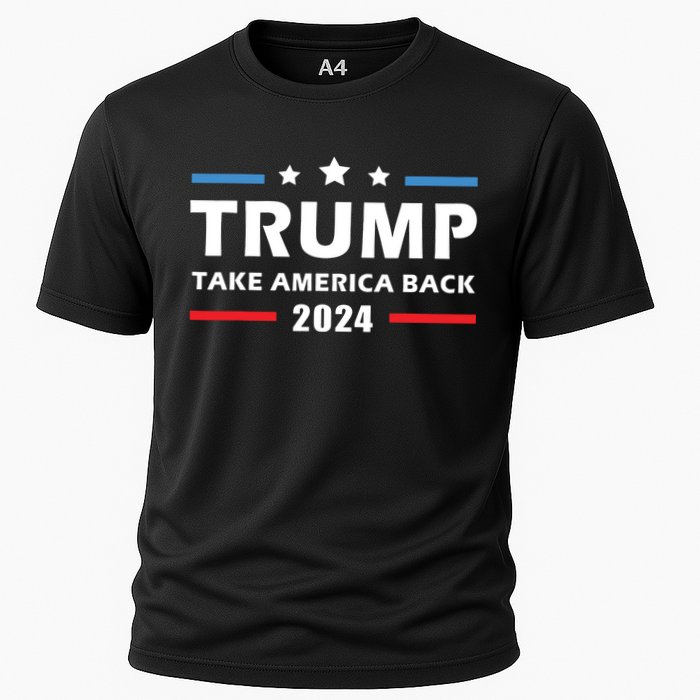 Trump 2024 Take America Back Election Patriotic Second Term Cooling Performance Crew T-Shirt
