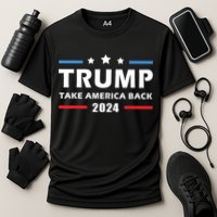 Trump 2024 Take America Back Election Patriotic Second Term Cooling Performance Crew T-Shirt