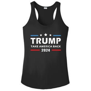 Trump 2024 Take America Back Election Patriotic Second Term Ladies PosiCharge Competitor Racerback Tank