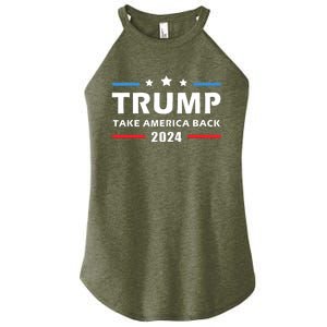 Trump 2024 Take America Back Election Patriotic Second Term Women's Perfect Tri Rocker Tank