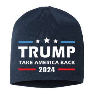 Trump 2024 Take America Back Election Patriotic Second Term Sustainable Beanie