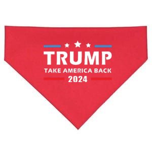 Trump 2024 Take America Back Election Patriotic Second Term USA-Made Doggie Bandana