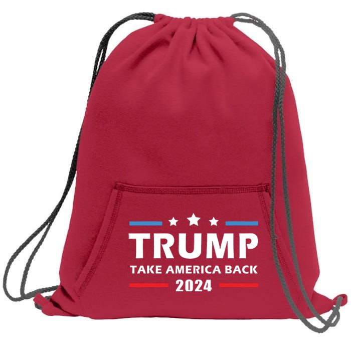 Trump 2024 Take America Back Election Patriotic Second Term Sweatshirt Cinch Pack Bag