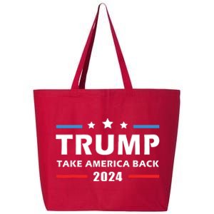 Trump 2024 Take America Back Election Patriotic Second Term 25L Jumbo Tote