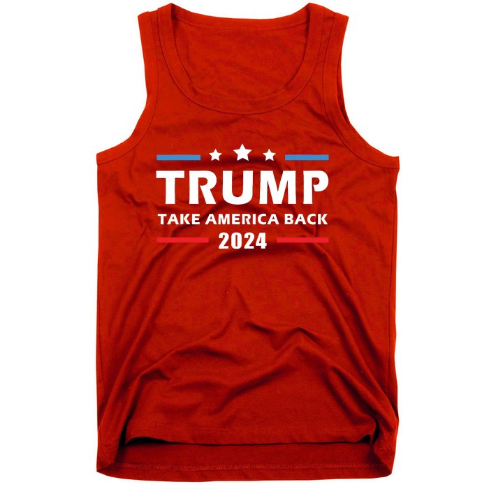 Trump 2024 Take America Back Election Patriotic Second Term Tank Top