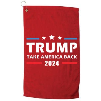 Trump 2024 Take America Back Election Patriotic Second Term Golf Towel