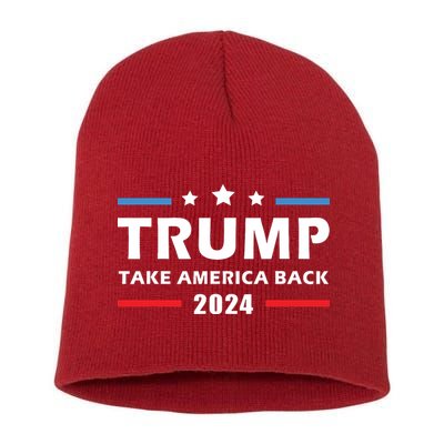 Trump 2024 Take America Back Election Patriotic Second Term Short Acrylic Beanie