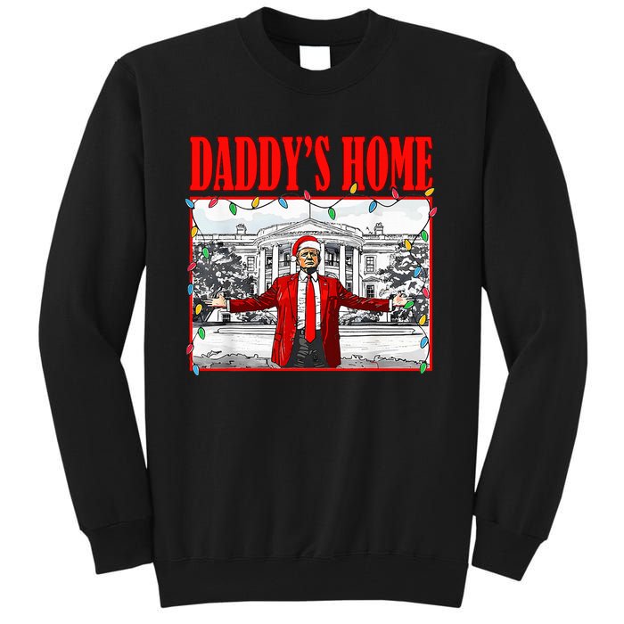 Trump 2024 Take America Back DaddyS Home Christmas Tall Sweatshirt