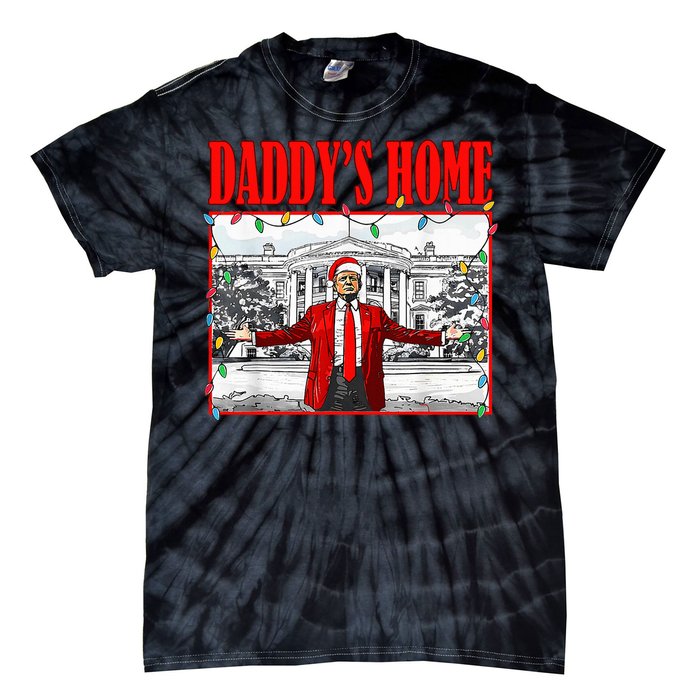 Trump 2024 Take America Back DaddyS Home Christmas Tie-Dye T-Shirt