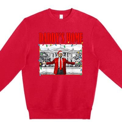 Trump 2024 Take America Back DaddyS Home Christmas Premium Crewneck Sweatshirt