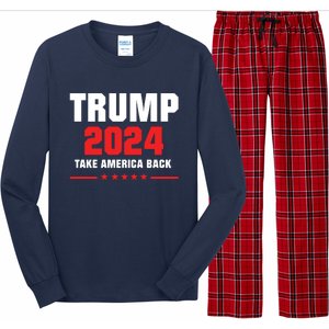 Trump 2024 Take America Back Long Sleeve Pajama Set