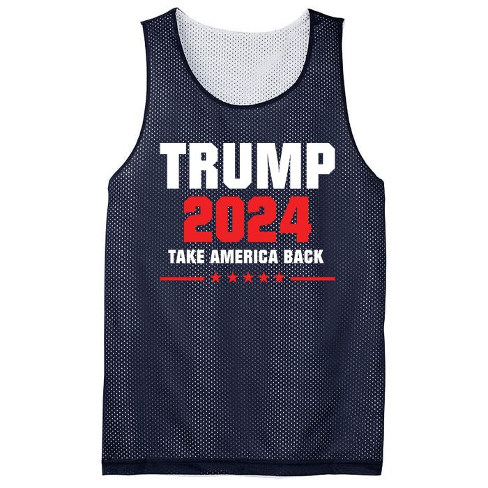 Trump 2024 Take America Back Mesh Reversible Basketball Jersey Tank