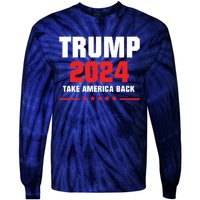 Trump 2024 Take America Back Tie-Dye Long Sleeve Shirt