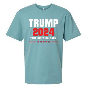 Trump 2024 Take America Back Sueded Cloud Jersey T-Shirt