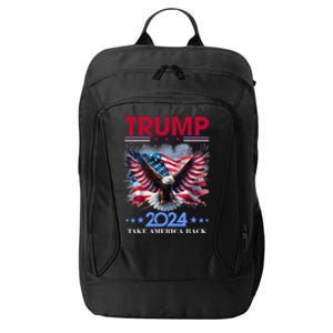 Trump 2024 Take America Back Cool Eagle City Backpack