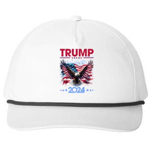 Trump 2024 Take America Back Cool Eagle Snapback Five-Panel Rope Hat